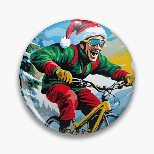 Item preview, Epic MTB Shredder Tearing Trails at Christmas designed and sold by GrizzlyCollective.
