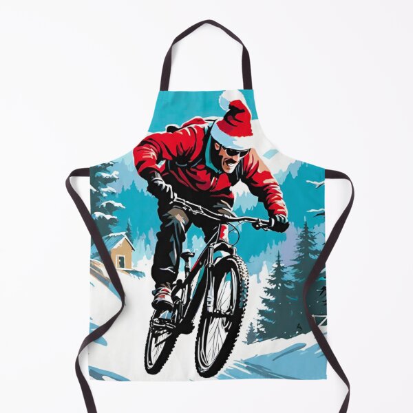 Item preview, Mountain Biker Shredding Through Christmas Snow designed and sold by GrizzlyCollective.