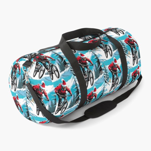 Item preview, Mountain Biker Shredding Through Christmas Snow designed and sold by GrizzlyCollective.