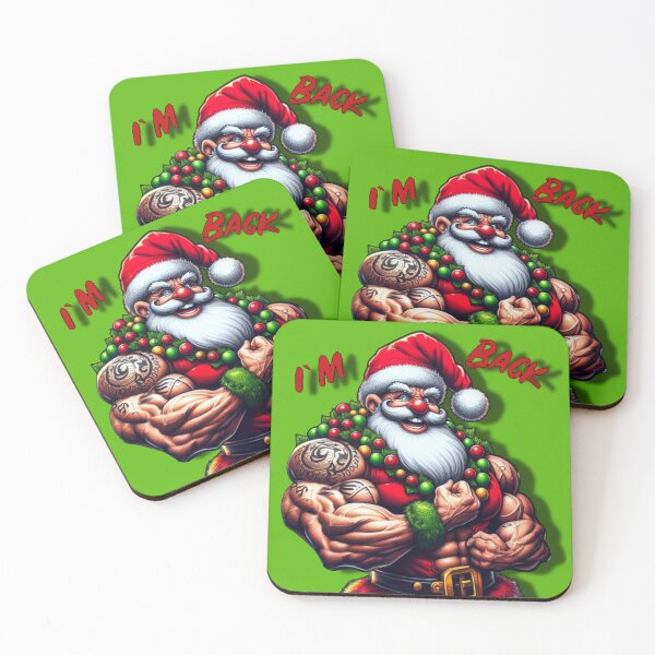 Item preview, Santa workout - Santa in red hat designed and sold by SplashPixel.