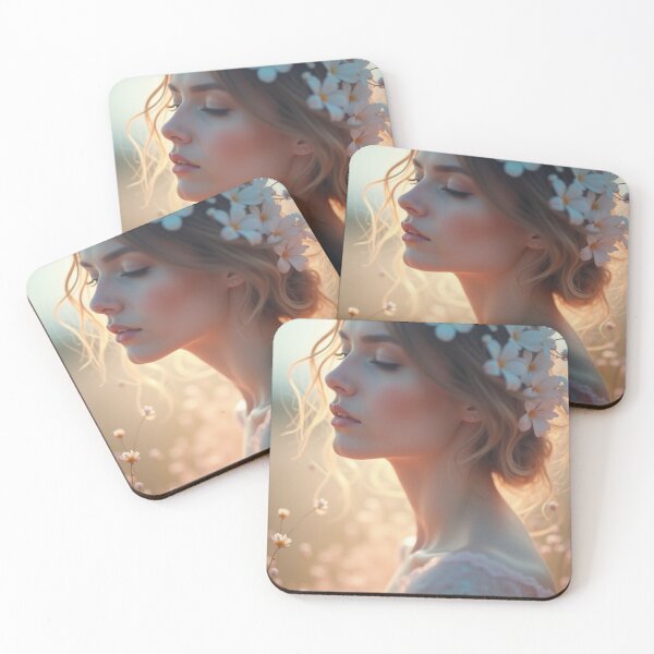 Item preview, 'Pastel Portraits' - Nature - Light - Floral - Beautiful Portrait - P8 designed and sold by SentientGallery.