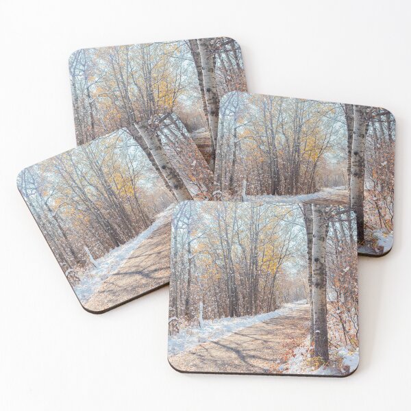 Item preview, Pathway Through Winter Aspen Forest designed and sold by Amy Mitchell.