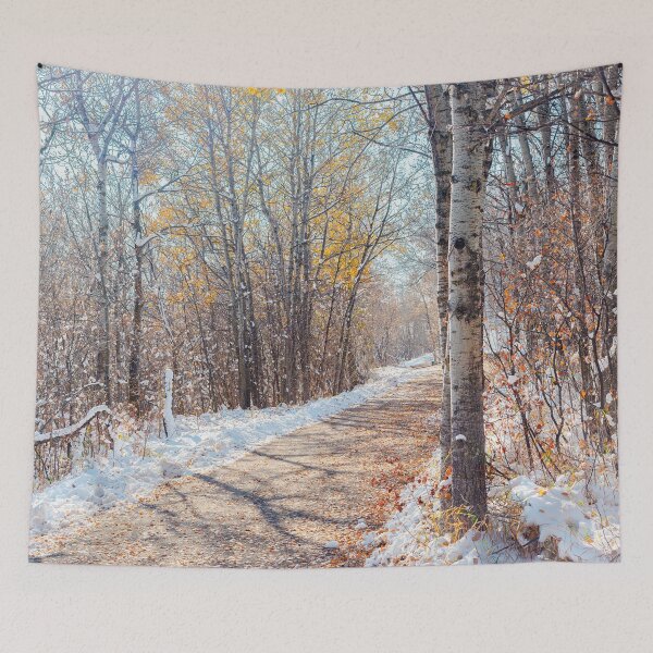 Item preview, Pathway Through Winter Aspen Forest designed and sold by Amy Mitchell.