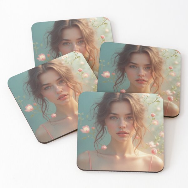 Item preview, 'Pastel Portraits' - Nature - Light - Floral - Beautiful Portrait - P17 designed and sold by SentientGallery.