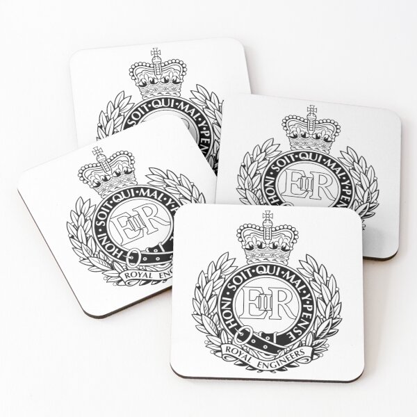 Item preview, Royal Engineers Capbadge Black & White designed and sold by Britkek.