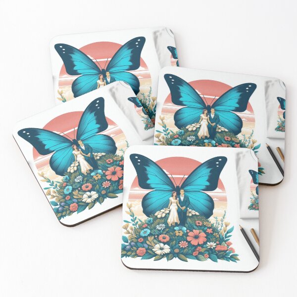 Item preview, Loved Bloomed Beneath Butterfly Floral Couple artwork  designed and sold by choder61.