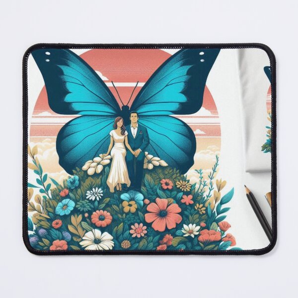 Item preview, Loved Bloomed Beneath Butterfly Floral Couple artwork designed and sold by choder61.