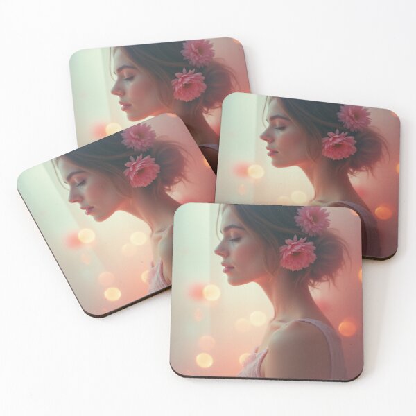 Item preview, 'Pastel Portraits' - Nature - Light - Floral - Beautiful Portrait - P28 designed and sold by SentientGallery.