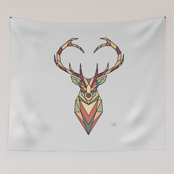 Item preview, Modern Geometric Deer - Colorful Woodland Love designed and sold by YaraCreatyque.