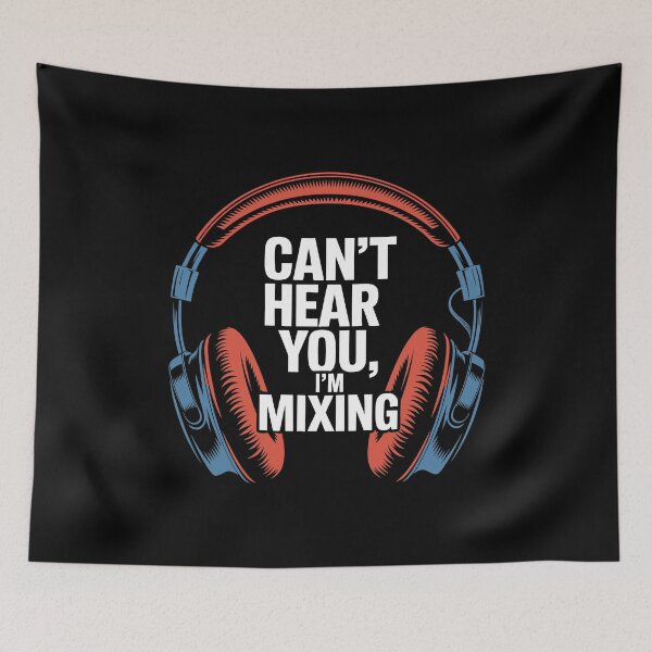 Item preview, DJ Headphones Can't Hear You I'm Mixing Studio Gift for Music Lovers designed and sold by w1ckerman.
