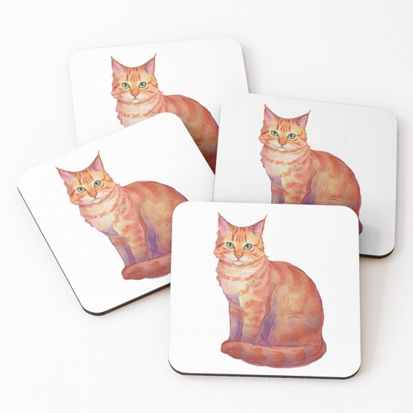 Item preview, Ginger Cat Sticker | Orange Tabby Cat Sticker | Sneaky Cat Gifts designed and sold by Wennebabs.