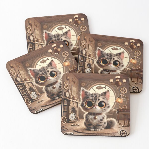 Item preview, Steampunk Lykoi Cat designed and sold by Sillytoe.