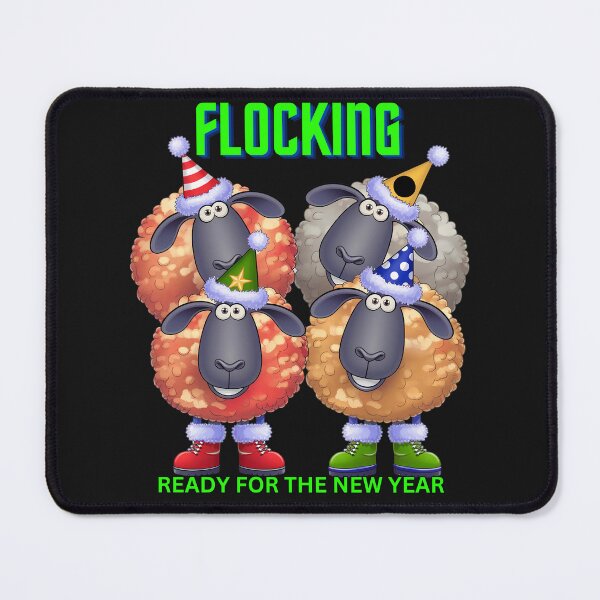 Item preview, Funny Sheep, Flocking Ready for New Year, Humorous Animal designed and sold by MTJ-Mushrooms.