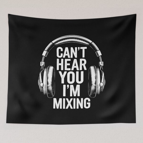 Item preview, DJ Headphones Can't Hear You I'm Mixing Studio Gift for Music Lovers designed and sold by w1ckerman.