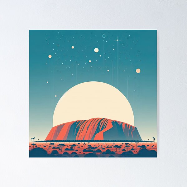 Item preview, Ayers Rock (Uluru) Minimalism Art Style designed and sold by artofuniverse.