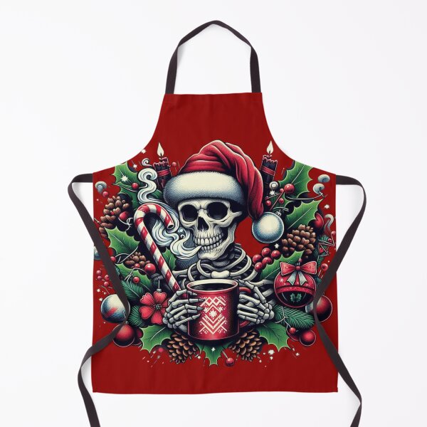 Item preview, Unique Festive Skeleton Christmas Art - Trendy Holiday Decor for Redbubble designed and sold by MiszungART.