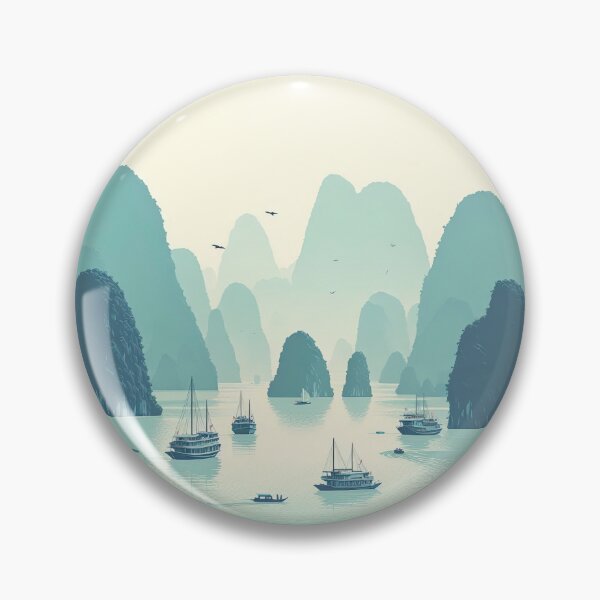 Artikelvorschau, Minimalismus im Kunststil der Halong-Bucht entworfen und verkauft von artofuniverse.