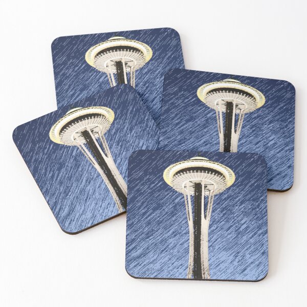 Item preview, Seattle Space Needle rainy Night designed and sold by stine1.