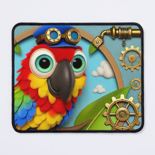 Item preview, Steampunk Macaw Engineer designed and sold by Sillytoe.