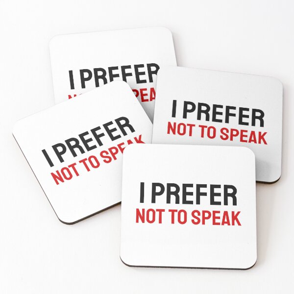 Item preview, I Prefer not to Speak black red designed and sold by VRedBaller.