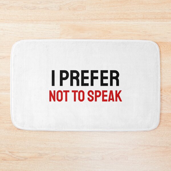 Item preview, I Prefer not to Speak black red designed and sold by VRedBaller.