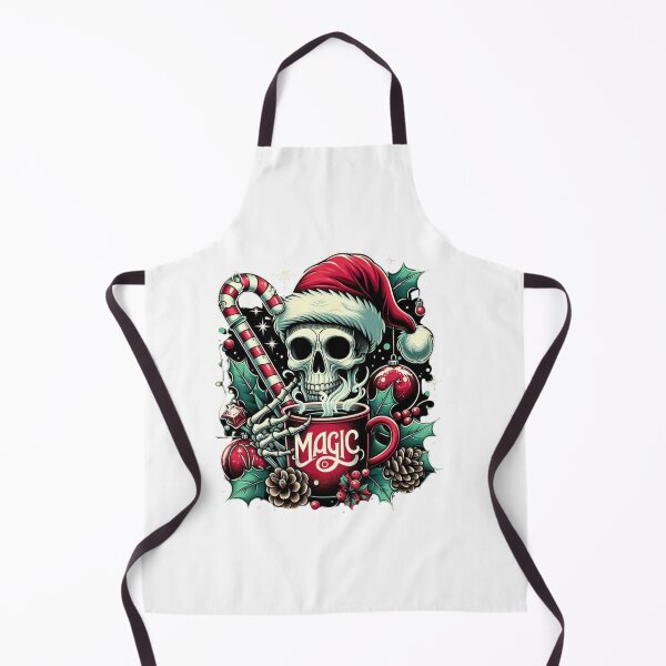 Item preview, Unique Festive Skeleton Christmas Art - Trendy Holiday Decor for Redbubble designed and sold by MiszungART.