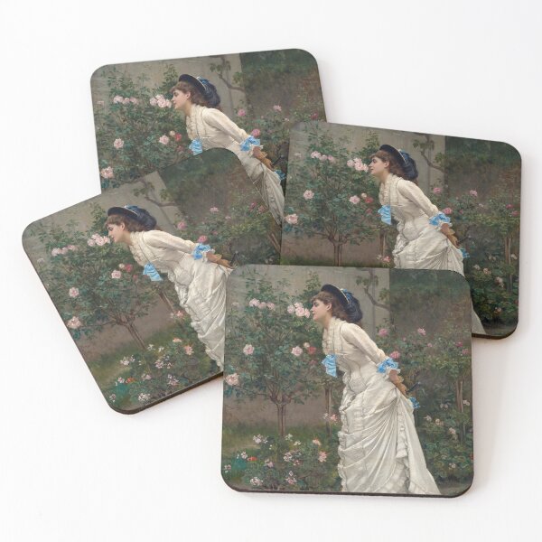 Item preview, Woman And Roses (1879) Auguste Toulmouche designed and sold by RetroVoyages.