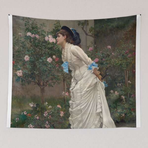 Item preview, Woman And Roses (1879) Auguste Toulmouche designed and sold by RetroVoyages.