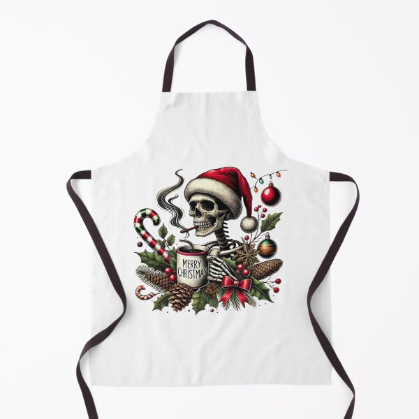 Item preview, Unique Festive Skeleton Christmas Art - Trendy Holiday Decor for Redbubble designed and sold by MiszungART.