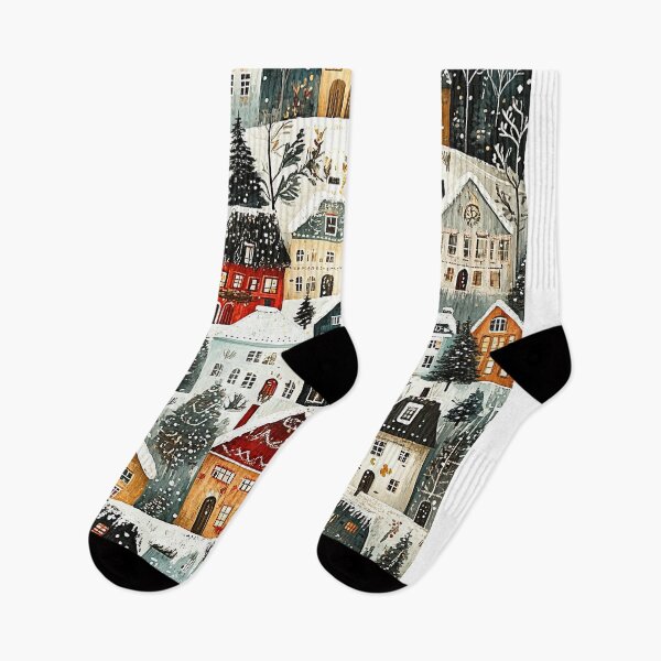 Item preview, Whimsical Snowy Villages with Holiday Charm designed and sold by Piotrek0001.