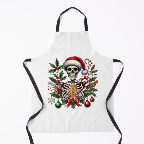 Item preview, Unique Festive Skeleton Christmas Art - Trendy Holiday Decor for Redbubble designed and sold by MiszungART.