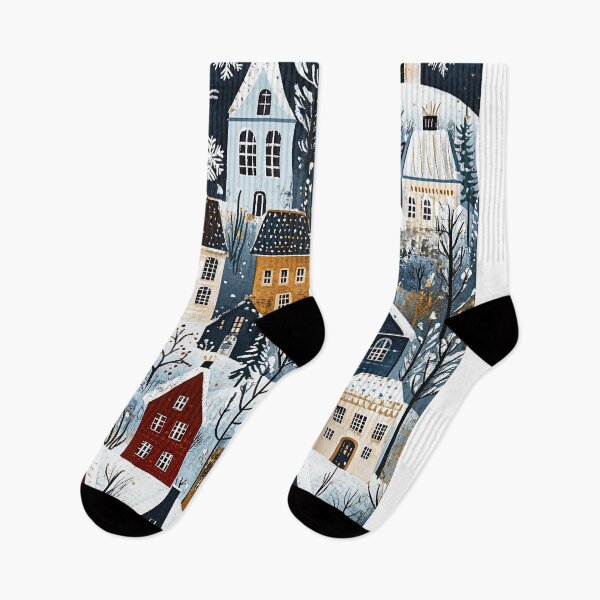 Item preview, Tranquil Snow-Covered Villages in Winter Scenes designed and sold by Piotrek0001.