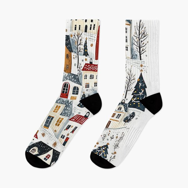 Item preview, Snowy Winter Villages with Cozy Decorations designed and sold by Piotrek0001.