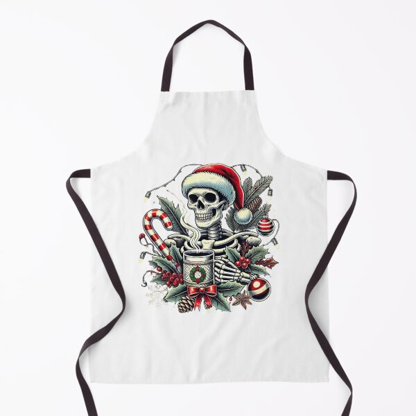 Item preview, Unique Festive Skeleton Christmas Art - Trendy Holiday Decor for Redbubble designed and sold by MiszungART.