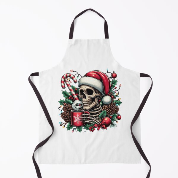 Item preview, Unique Festive Skeleton Christmas Art - Trendy Holiday Decor for Redbubble designed and sold by MiszungART.