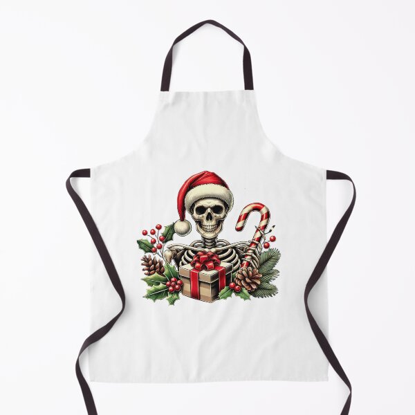 Item preview, Unique Festive Skeleton Christmas Art - Trendy Holiday Decor for Redbubble designed and sold by MiszungART.