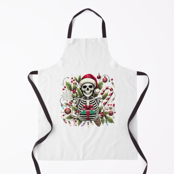 Item preview, Unique Festive Skeleton Christmas Art - Trendy Holiday Decor for Redbubble designed and sold by MiszungART.