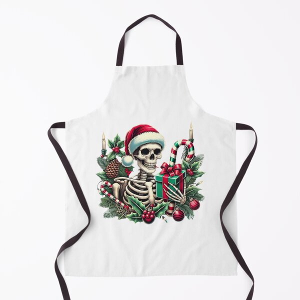 Item preview, Unique Festive Skeleton Christmas Art - Trendy Holiday Decor for Redbubble designed and sold by MiszungART.