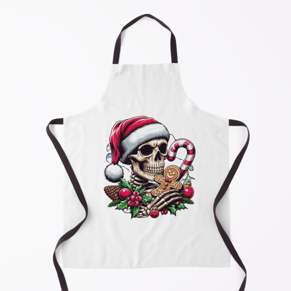Item preview, Unique Festive Skeleton Christmas Art - Trendy Holiday Decor for Redbubble designed and sold by MiszungART.