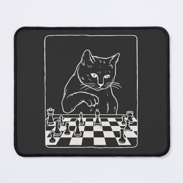 Item preview, Cat Playing Chess Player designed and sold by wowwowmeow.