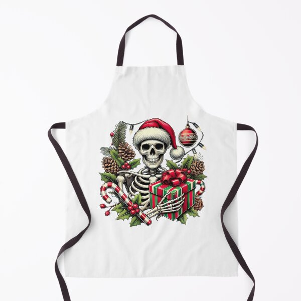 Item preview, Unique Festive Skeleton Christmas Art - Trendy Holiday Decor for Redbubble designed and sold by MiszungART.