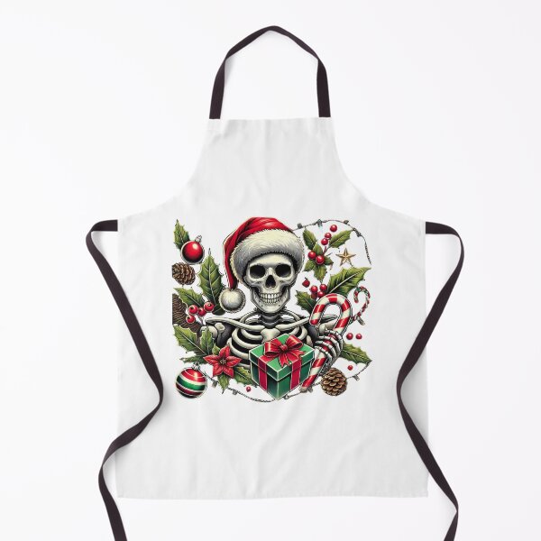 Item preview, Unique Festive Skeleton Christmas Art - Trendy Holiday Decor for Redbubble designed and sold by MiszungART.