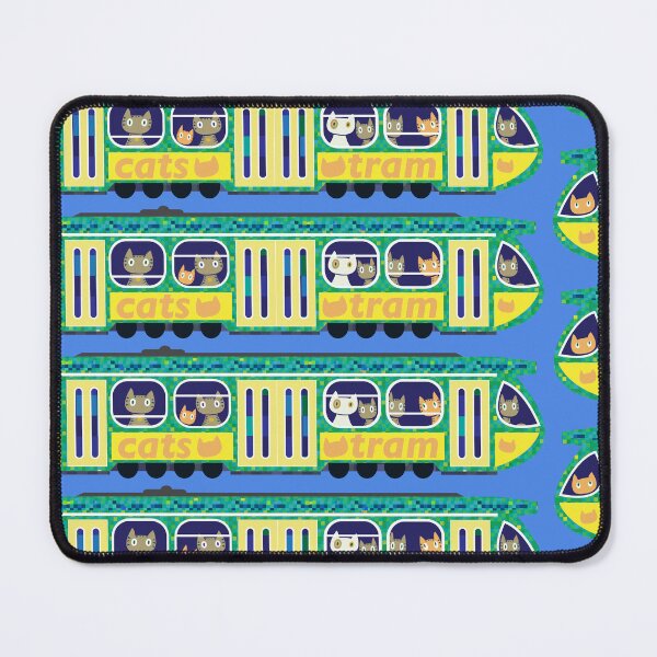 Item preview, Cats Tram Motif (on blue) designed and sold by Julia Marshall Felix.