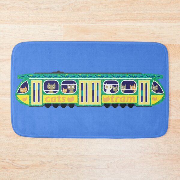 Item preview, Cats Tram Motif (on blue) designed and sold by Julia Marshall Felix.