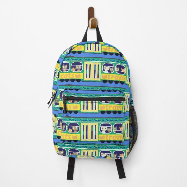 Item preview, Cats Tram Motif (on blue) designed and sold by Julia Marshall Felix.