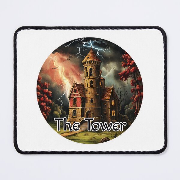 Item preview, Major Arcana Tarot Cards - Medieval Tower Struck by Lightning designed and sold by Pixel Waite.