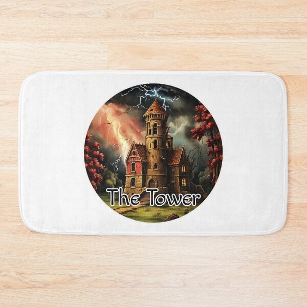 Item preview, Major Arcana Tarot Cards - Medieval Tower Struck by Lightning designed and sold by Pixel Waite.