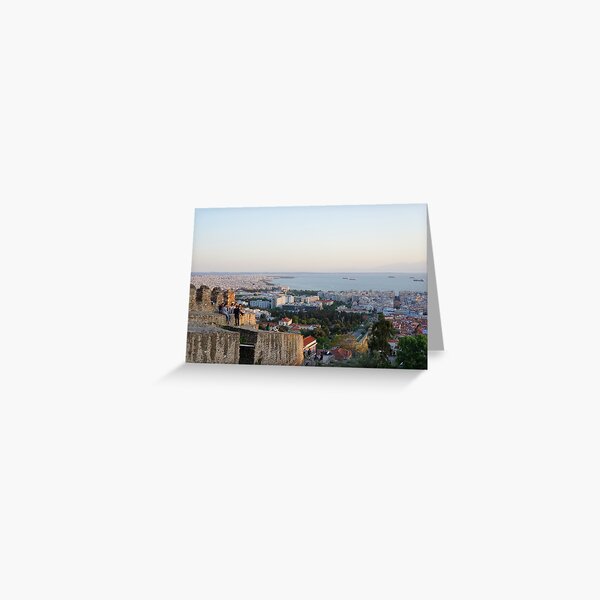 Castle Walls - Thessaloniki Greece Greeting Card