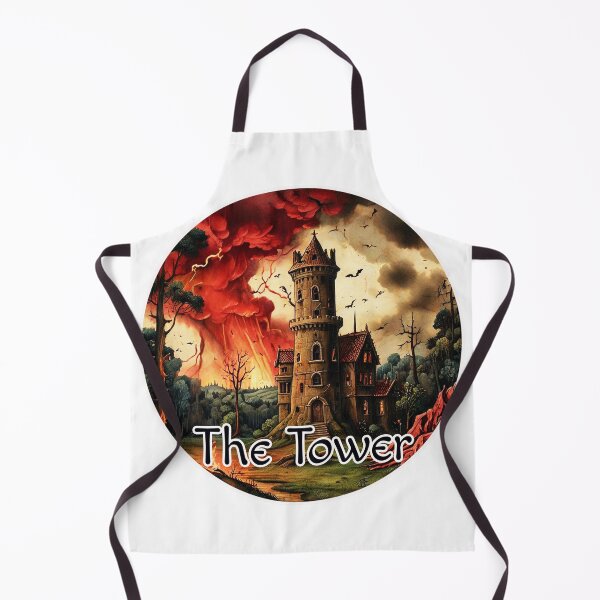 Item preview, Major Arcana Tarot Cards - Autumn Medieval Tower Struck by Lightning designed and sold by Pixel Waite.