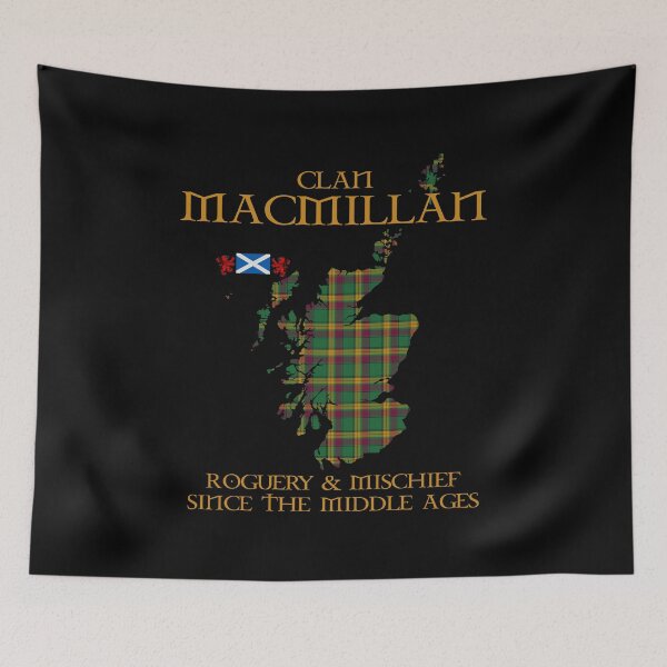 Artikelvorschau, Clan MacMillan, altes Tartan, Schottland, Karte, Andreaskreuz, Flagge und steigender Löwe, schottische entworfen und verkauft von Clan1093.